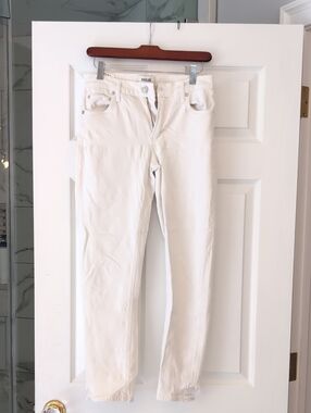 Agolde Cream Skinny Jeans